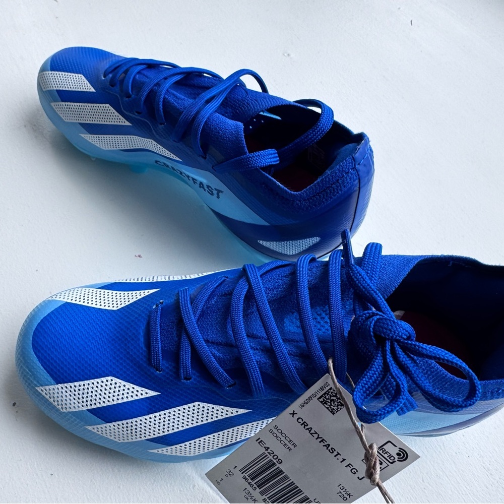 NWT Youth Adidas X Crazyfast .1 FG J Soccer Cleats Size 1 US Marinerush Pack